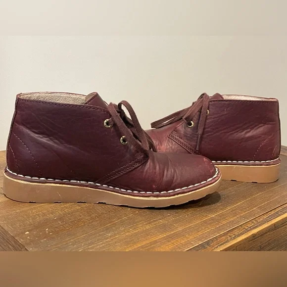 LL Bean Boots Womens 6 Stonington Chukka Burgundy Leather Lace Up Casual - Picture 7 of 16